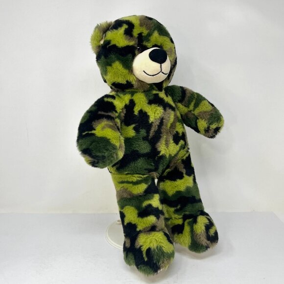 Retired Green Army Military Camo 2010 Build a Bear BABW Camouflage - Picture 3 of 8